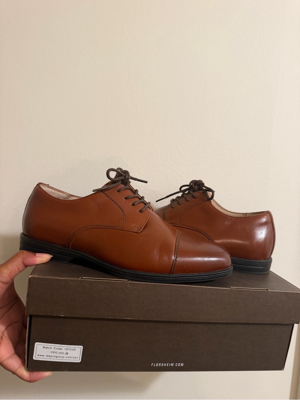 Florsheim Boy’s Brown Leather Oxford Dress Shoes